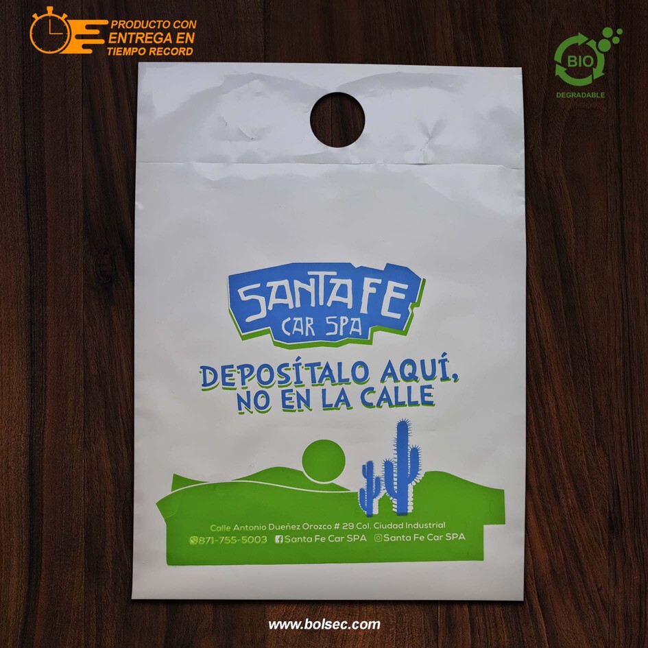 Bolsa promocional de plastico para basura de auto impresa