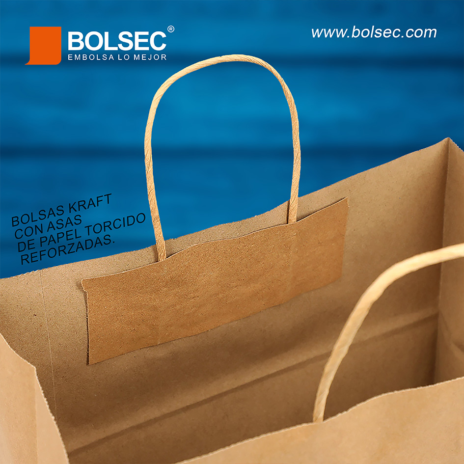 bolsas de papel kraft personalizadas para tiendas